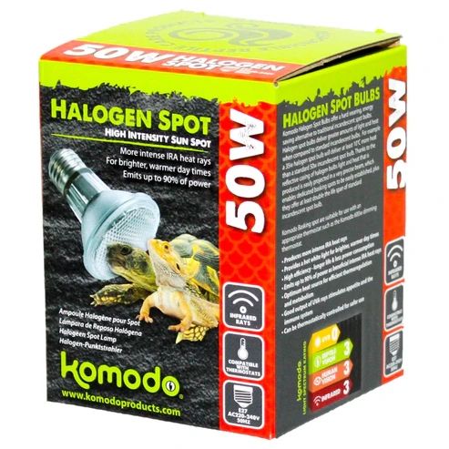 Terráriumi világító izzó, Komodo halogén spot izzó, 50W