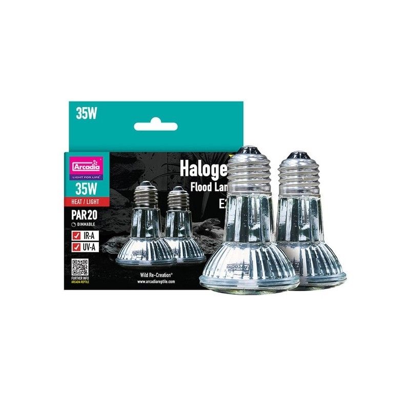 Lampa cu halogen pentru terarii, Arcadia Mini Halogen Basking Spot, 35W, Twinpack