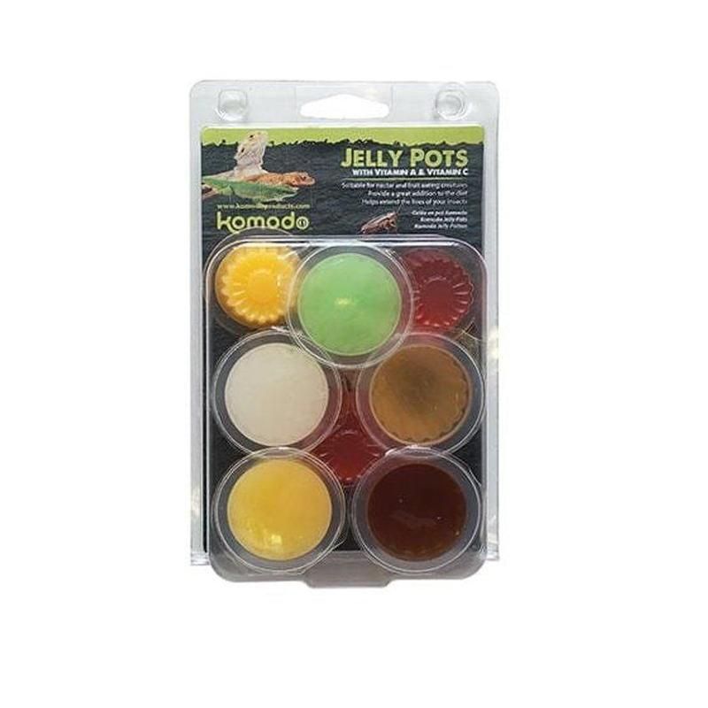 Recipiente cu gelatină pentru reptile, Komodo Jelly Pots Mixed Flavours, 8 bucati