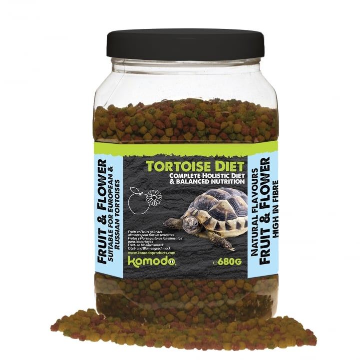 Tápláló eledel pellet formájában teknősöknek, Komodo gyümölcs- és virágos teknősdiéta, 170g