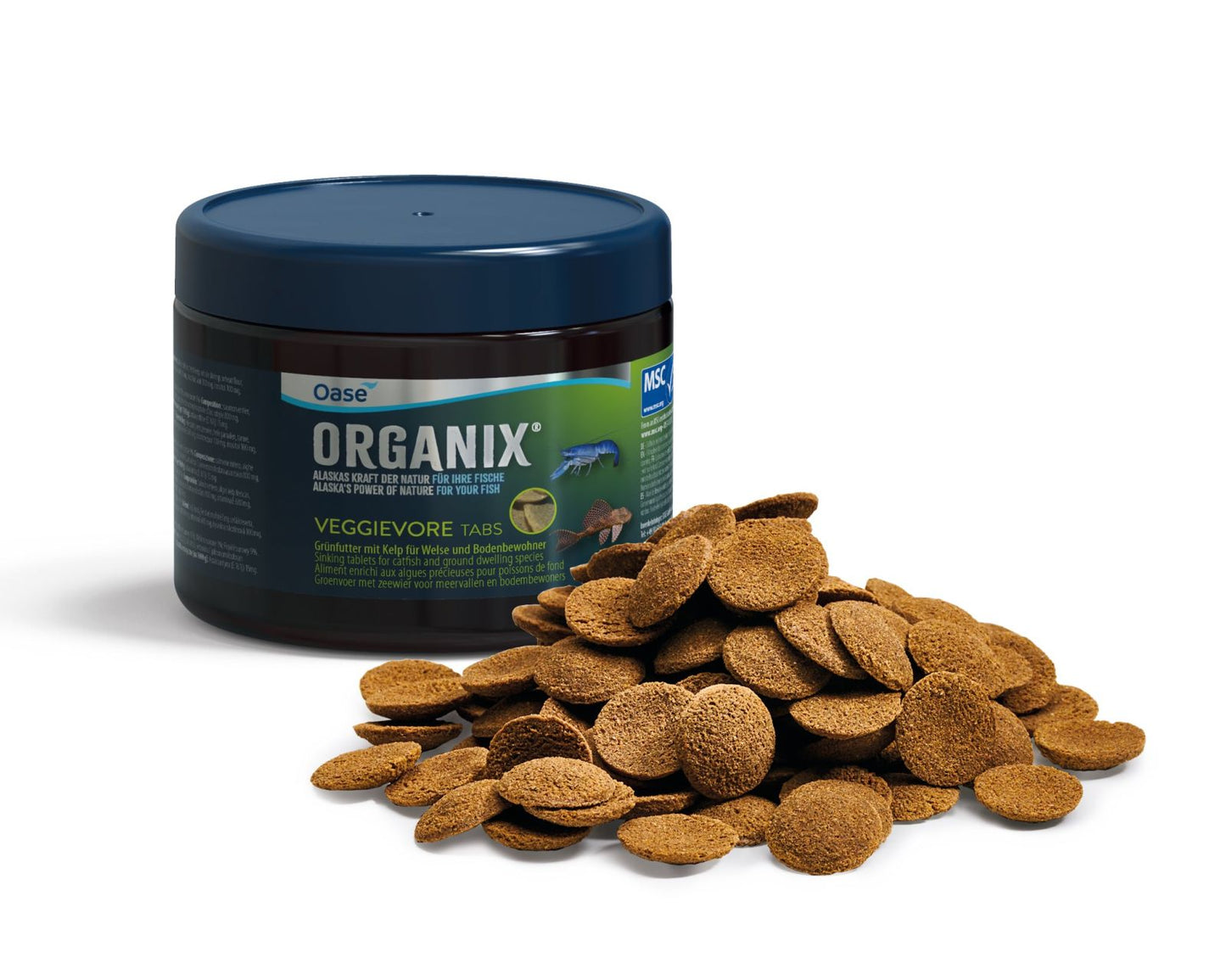 Táplálék tabletta formájában halaknak, ORGANIX Veggie Tabs 150 ml / 80 g