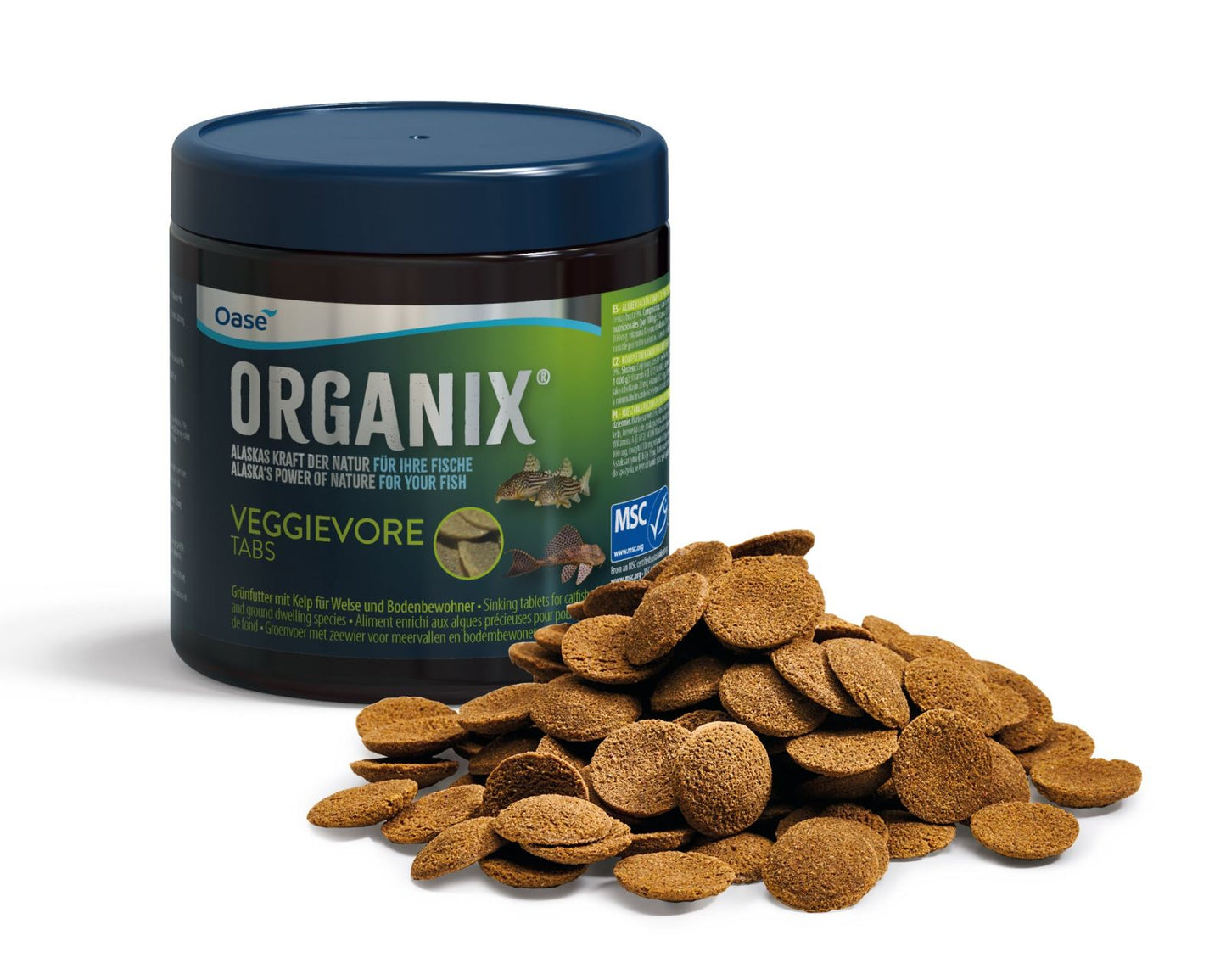 Hrana sub forma de tablete pentru pesti, ORGANIX Veggie Tabs 250 ml, 100 g