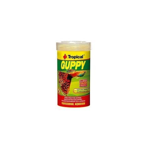 Guppy tropical kiegyensúlyozott és teljes táplálék a guppik számára,
