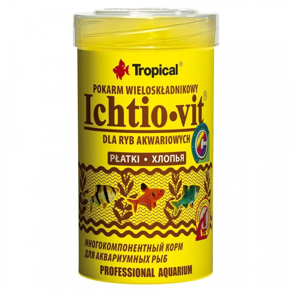Pehely mindenevő halaknak, Tropical Ichtio-vit, 100ml/20g