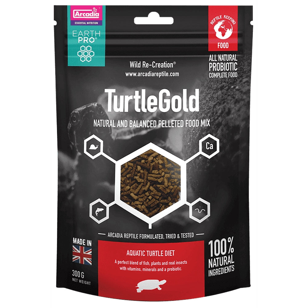 Arcadia TurtleGold Turtle Food, visszazárható zacskó 300g