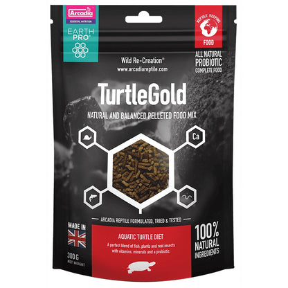 Arcadia TurtleGold Turtle Food, visszazárható zacskó 300g