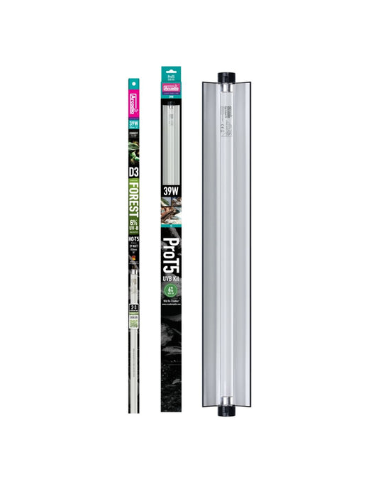Arcadia Pro T5 UVB lámpa és neon terrárium készlet, Forest, 6% UV-B, 39 Watt