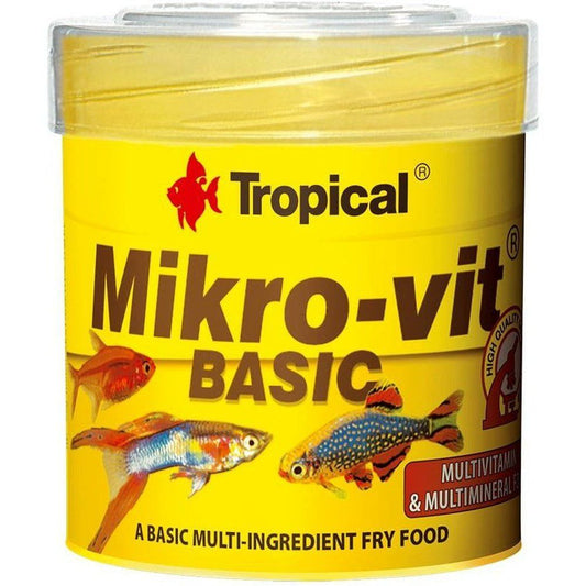 Hrana sub formă de pudră pentru pești mici, Tropical Micro-vit Basic, 50ml/32g