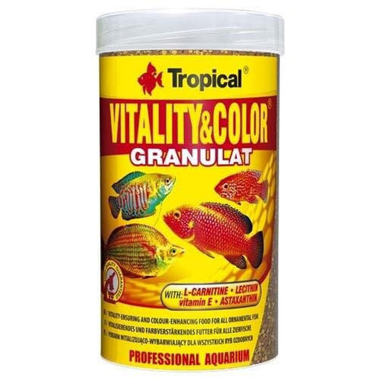 Táplálék halaknak, színjavításhoz, Tropical Vitality &amp; Color Granulated 138g/250ml