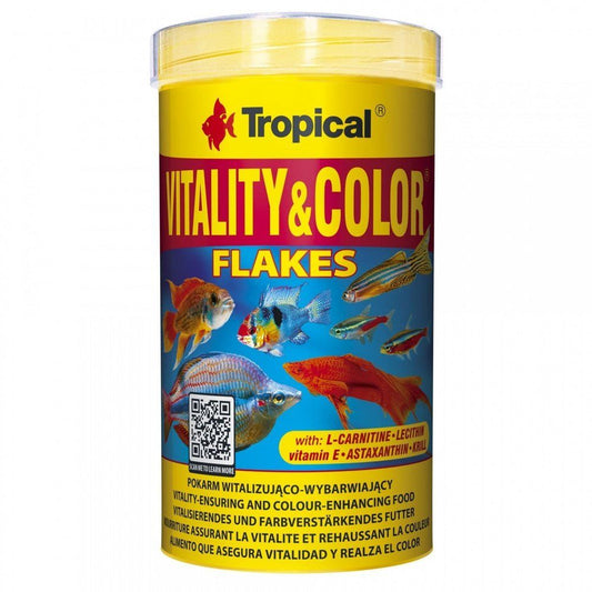 Hrana pentru pești, pentru intensificarea culorii, Tropical Vitality & Colour Flakes, 50g/250ml