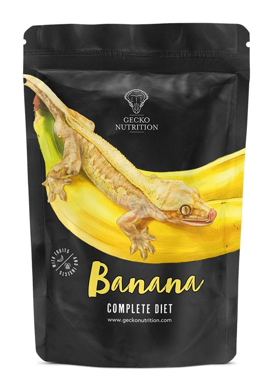 Hrana sub forma de pudra pentru gecko, Gecko Nutrition, aroma banana, plic resigilabil, 50 g