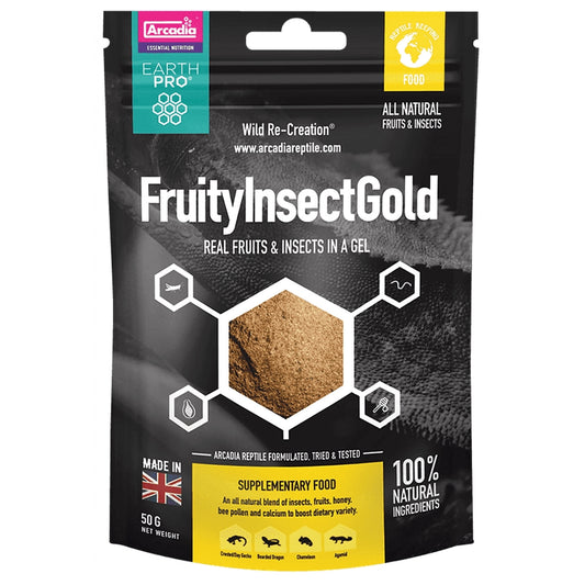 Hrană pentru Reptile Arcadia FruityInsectGold, pungă resigilabilă 50g