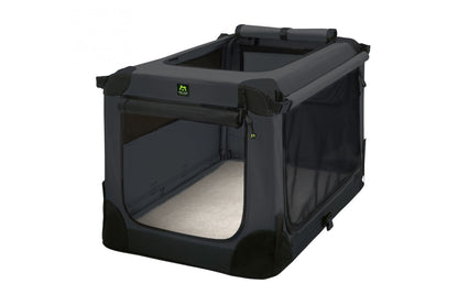 Cusca gri inchis de transport caini si pisici, Soft Kennel, 92 anthracite, 92 x 64 x 64 cm