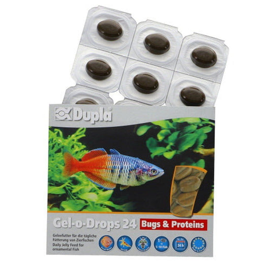 Capsule cu faina din insecte pentru pesti ornamentali, Dupla Gel-o-Drops 24 Bugs and Proteins, 12 capsule