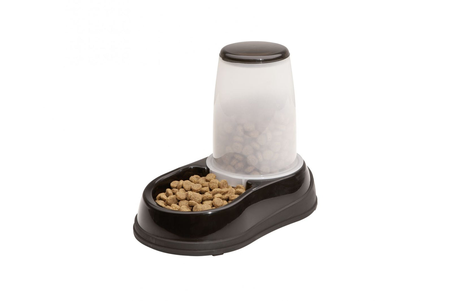 Hranitor gravitational pentru caini si pisici, Feedo 060 black/white, 17 x 29 x 23 cm, 0.6 kg