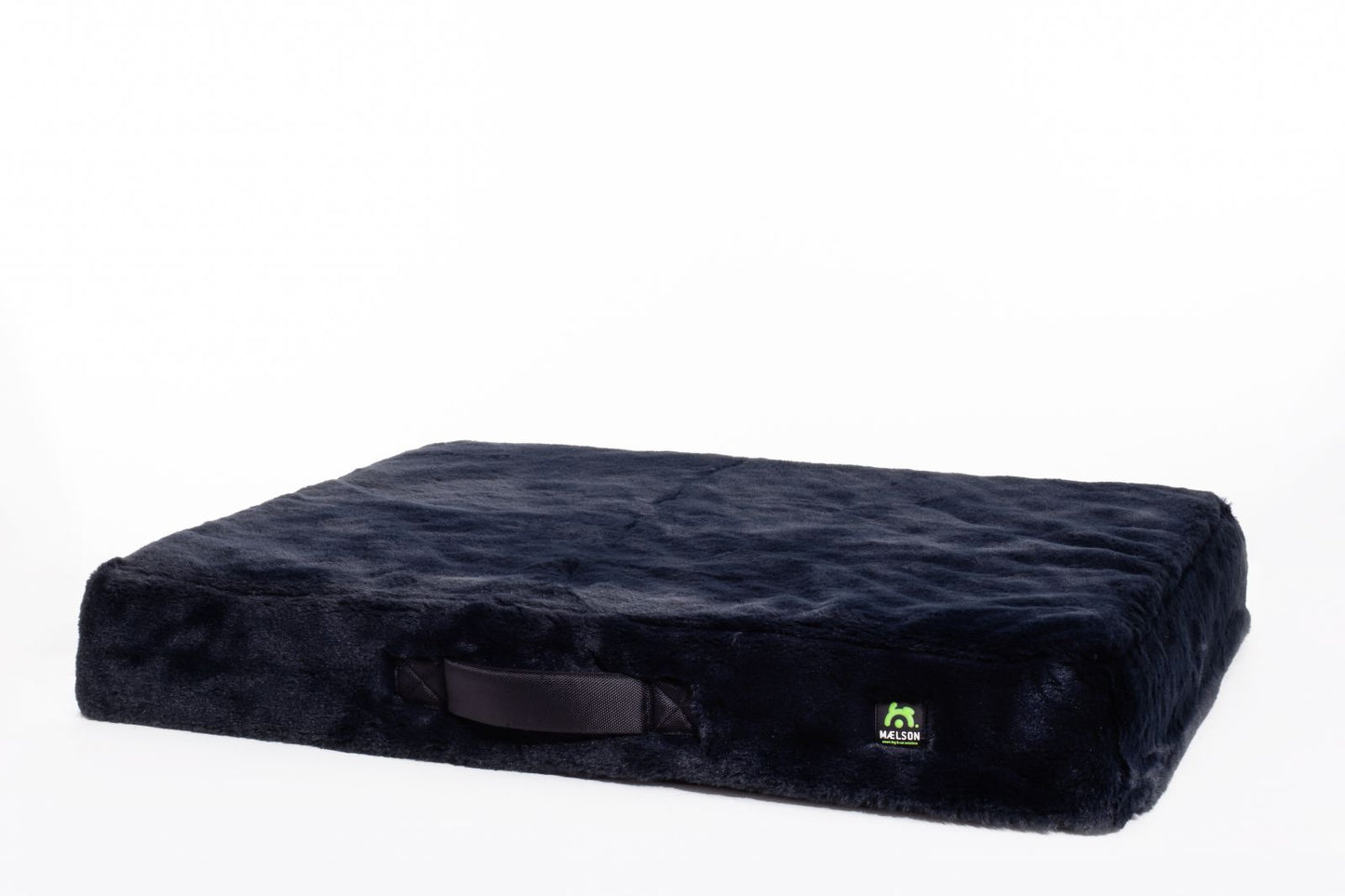 Pat ortopedic din spumă cu memorie pentru câini, MemoFluff 100 charcoal, 100 x 75 x 10 cm, negru