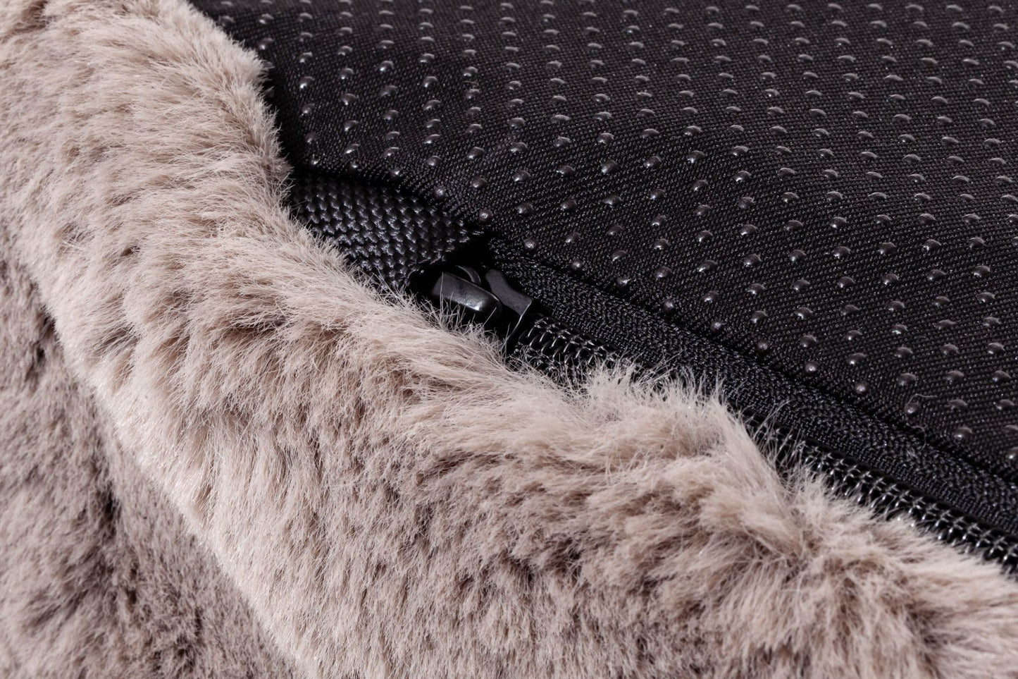 Pat ortopedic din spumă cu memorie pentru câini, MemoFluff 80 charcoal, 80 x 60 x 10 cm, negru