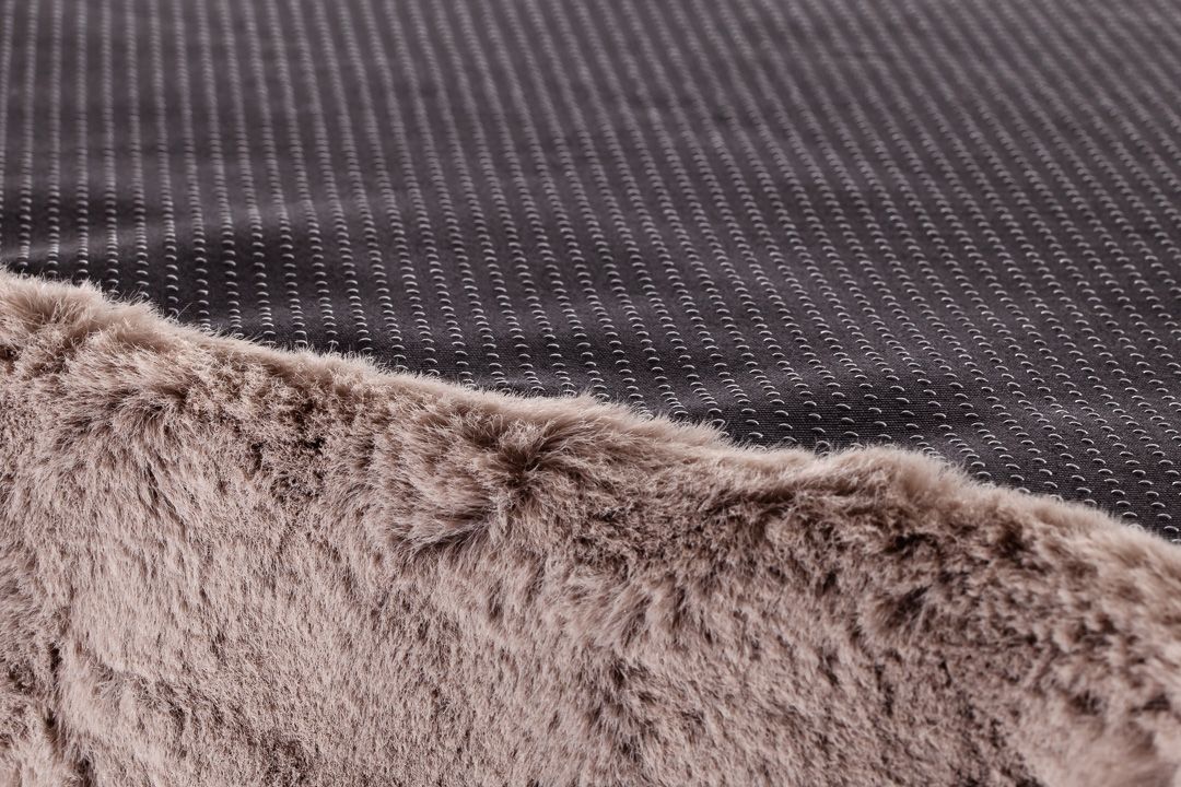 Pat ortopedic din spumă cu memorie pentru câini, MemoFluff 100 stone, 100 x 75 x 10 cm, crem