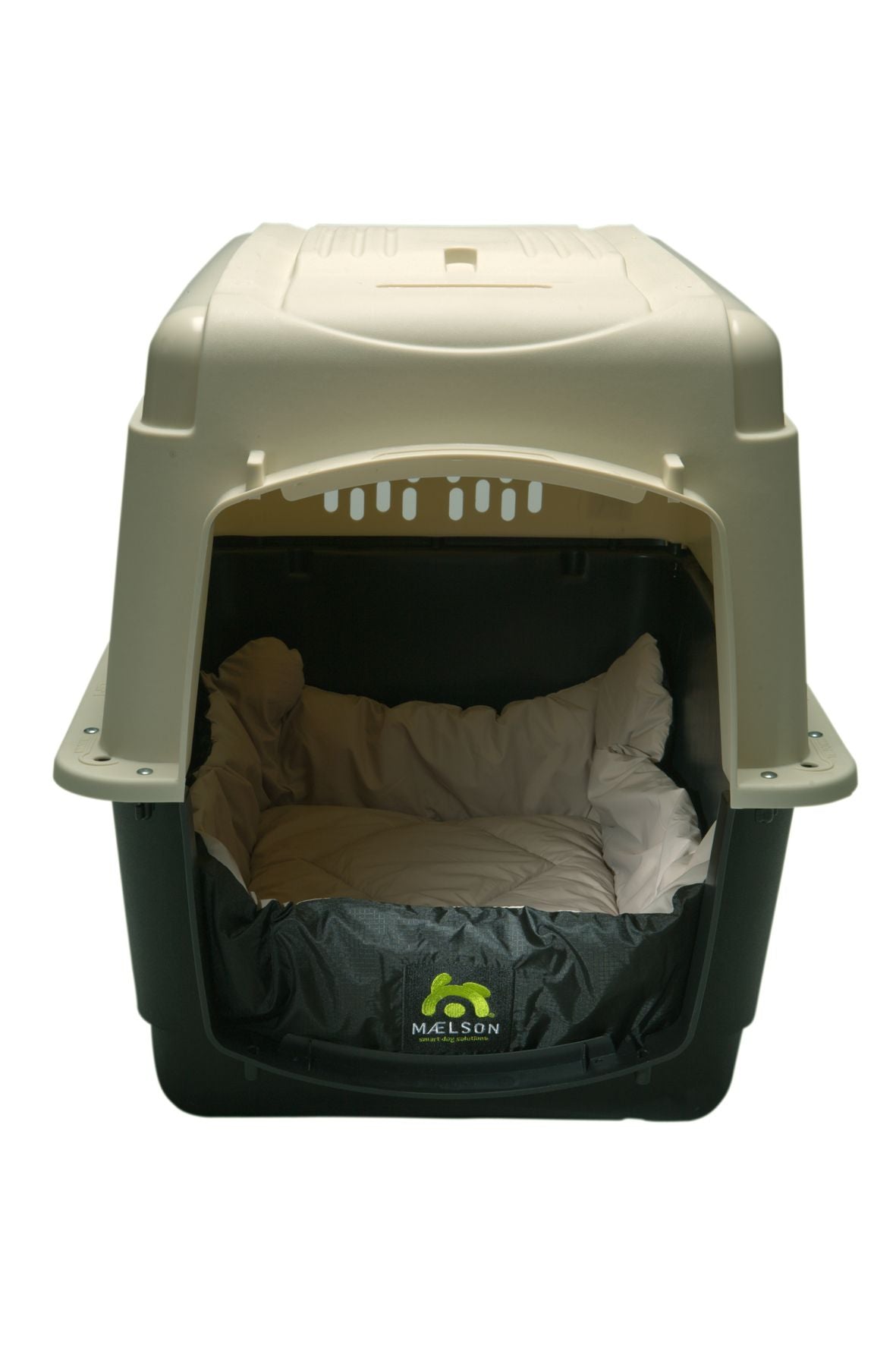 Patura de calatorie negru cu bej pentru caini si pisici, Cosy Roll 80 black/beige, 80 x 45 cm