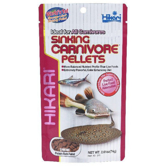 Élelmiszer pellet formájában húsevő halak számára, Hikari sinking carnivore pellets, 74g