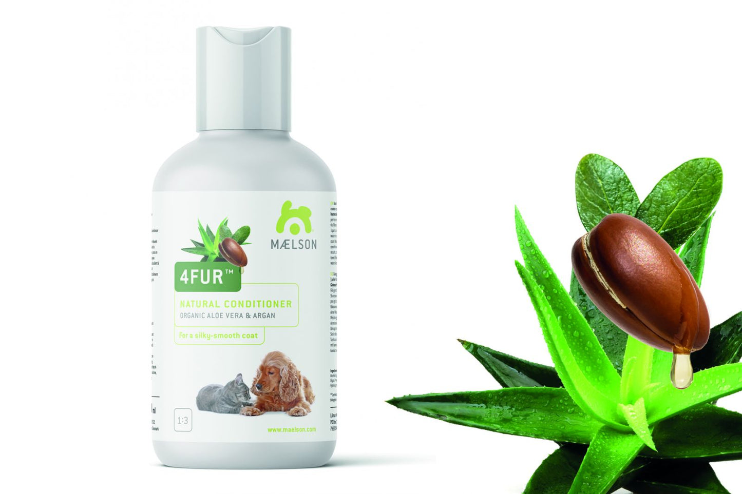 Conditioner natural cu ulei de argan pentru caini si pisici, 4Fur Conditioner argan oil, 250 ml