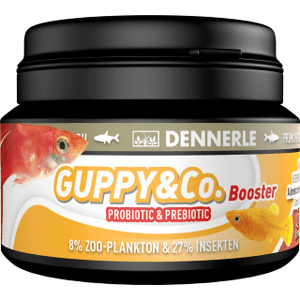 Granulált eledel vivipar hal,  Dennerle Guppy&Co, 45g/100ml