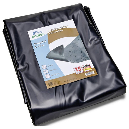 Folie PVC pentru iaz, Pontec Black Pre-Packed 0.5 mm, 6 x 8 m