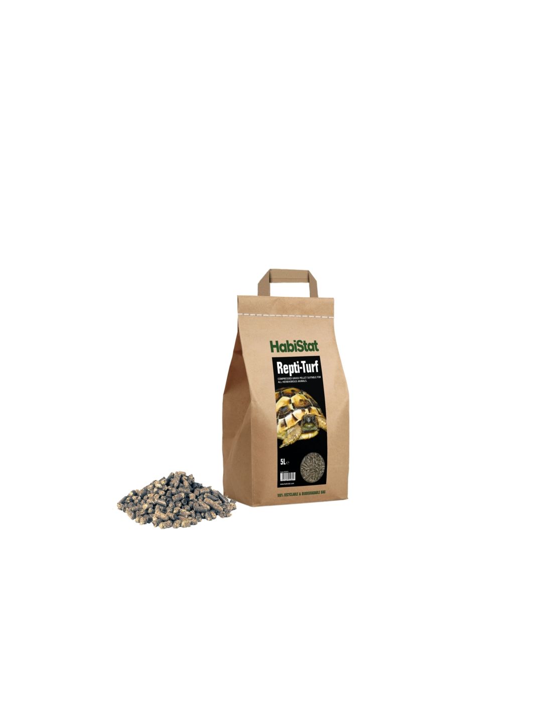 Substrat pentru reptile ierbivore din ierburi uscate, HabiStat Repti Turf, 5 litri