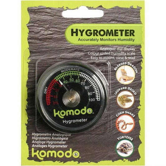 Higrométer a terrárium páratartalmának mérésére, Komodo Hygrometer Analog 