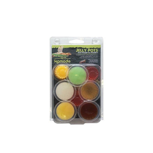 Recipiente cu gelatină pentru reptile, Komodo Jelly Pots Mixed Flavours, 8 bucati