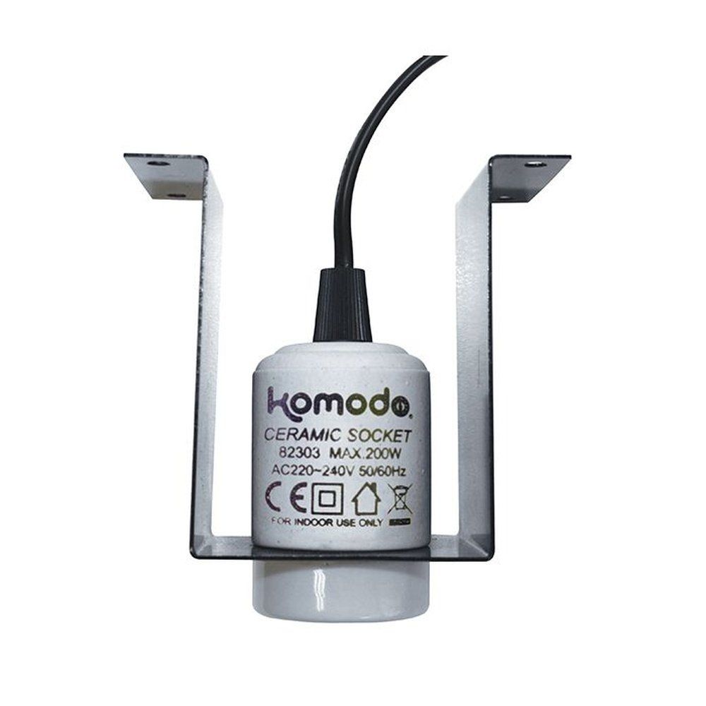 Lampă ceramică cu suport de fixare, Komodo Ceramic ES Lamp Fixture and Mounting Bracket