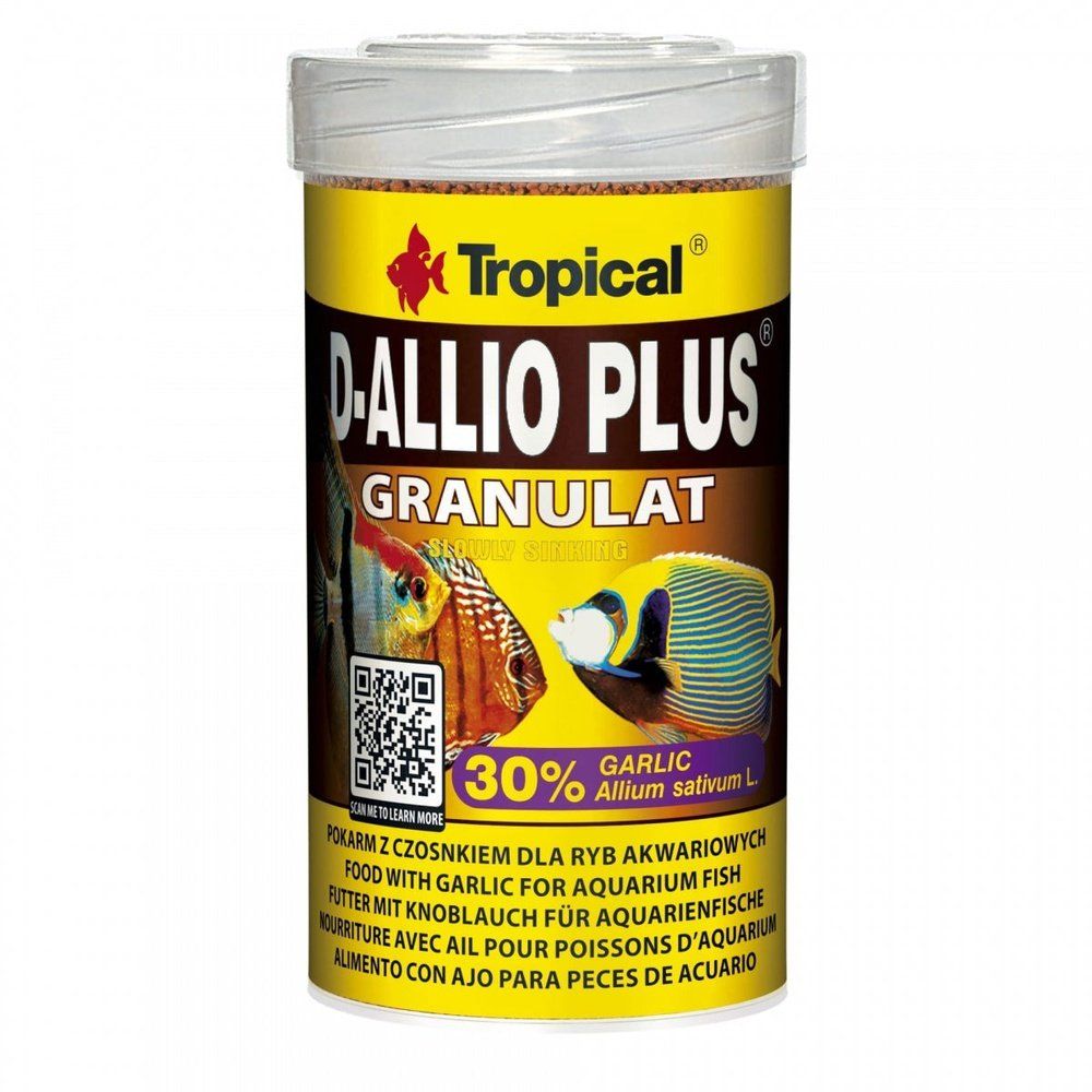 Fokhagymás granulált eledel díszhalaknak, Tropical D-Allio Plus Granules