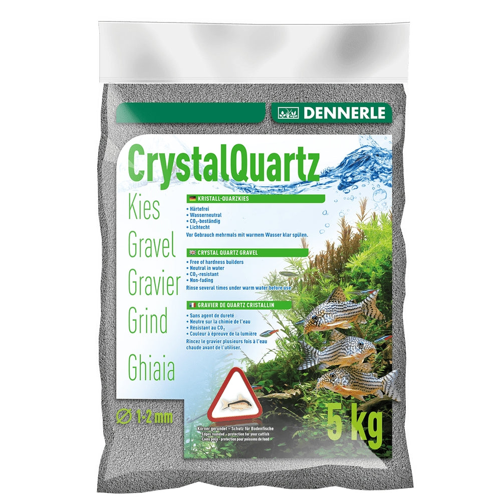 Inert szubsztrátum az akváriumhoz, Dennerle Crystal Quartz Gravel, slate grey