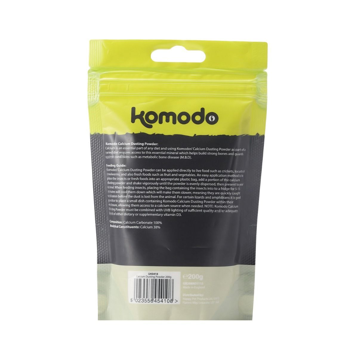 Kalciumpor hüllőknek, Komodo Calcium Dusting Powder, 200g