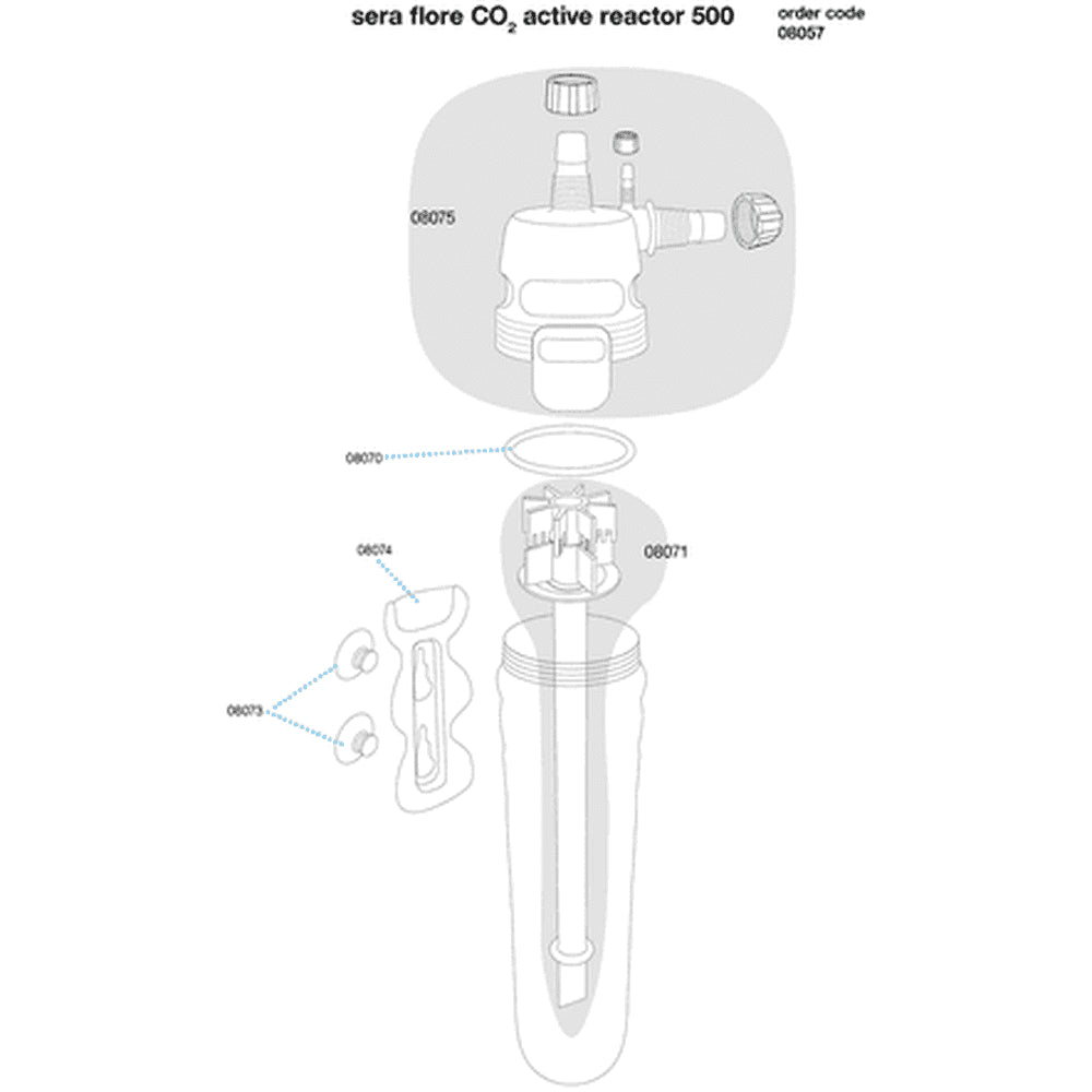 Aktív CO2 reaktor, Sera Flore CO2 Active Reactor 500