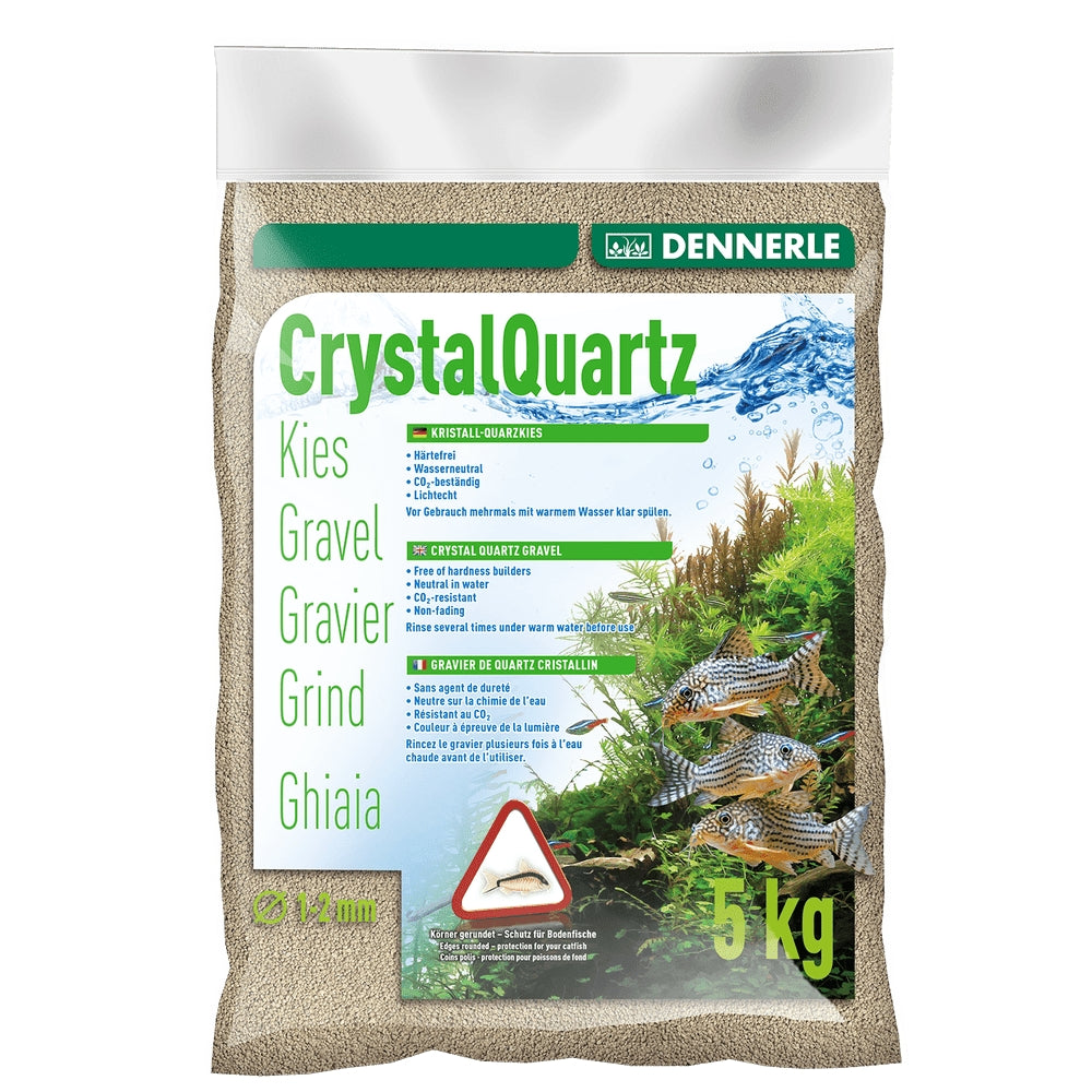 Inert szubsztrátum az akváriumhoz, Dennerle Crystal Quartz Gravel, natural white