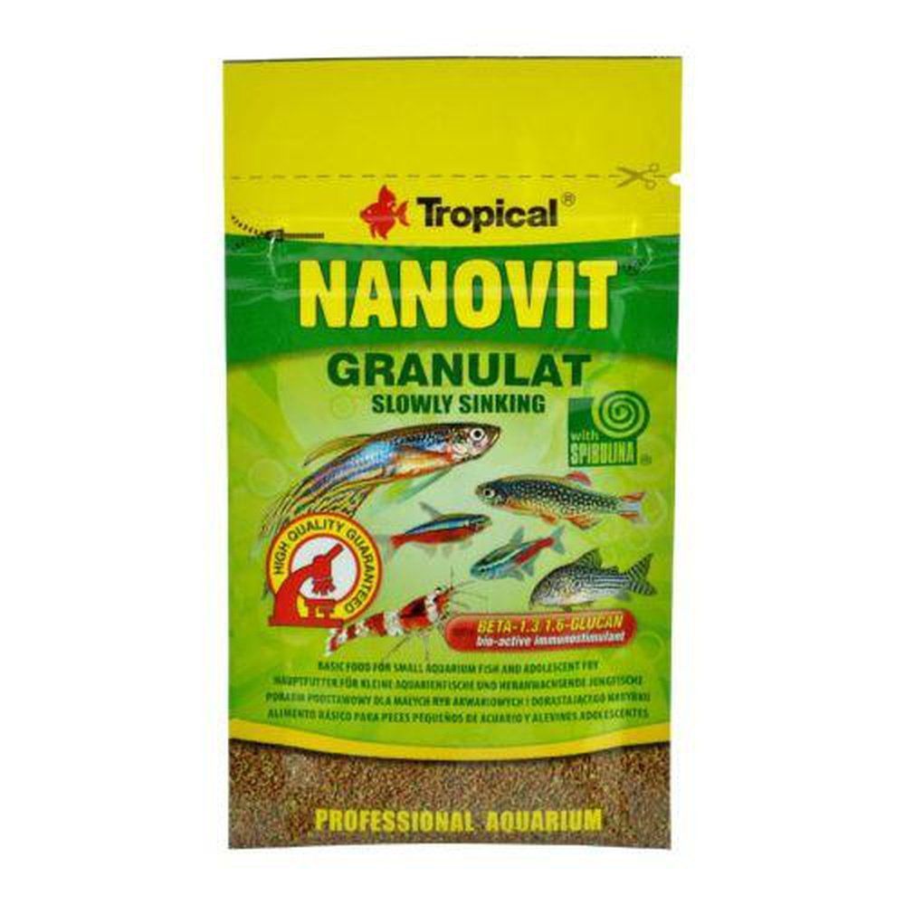 Hrana granulata pentru pesti mici, Tropical Nanovit Granulat, 10g