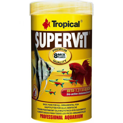 Táplálék pehely formájában mindenevő halaknak, Tropical Supervit Flakes, 50g/250ml 