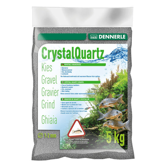 Inert szubsztrátum az akváriumhoz, Dennerle Crystal Quartz Gravel, slate grey