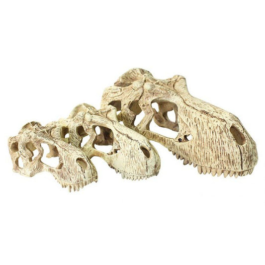 Terrárium dekoráció dinoszaurusz koponya formájában, Komodo T-Rex koponya, L
