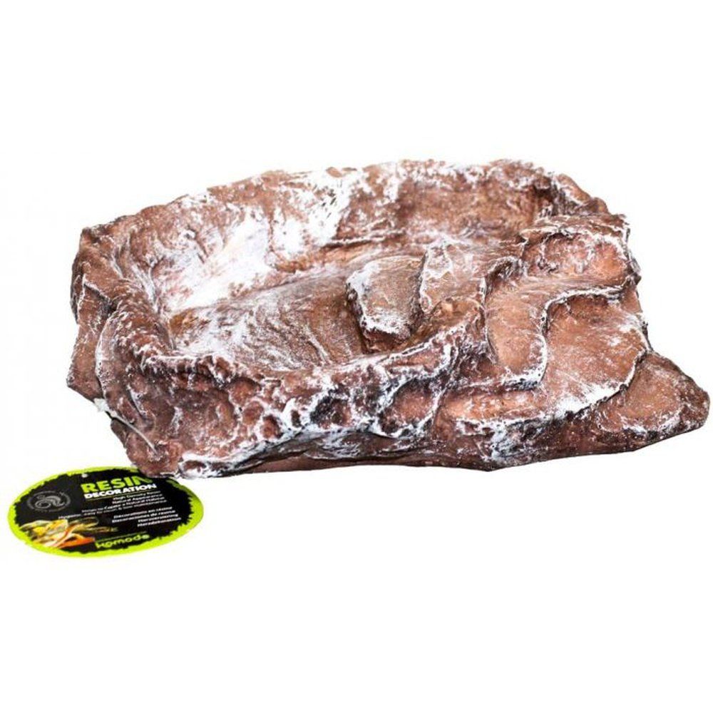 Recipient din rasina pentru hranirea reptilelor, Komodo Terraced Dish Brown (resin)