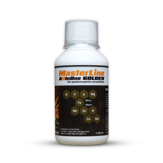 Fertilizant pentru plante acvatice, MasterLine All In One Golden, 200 ml