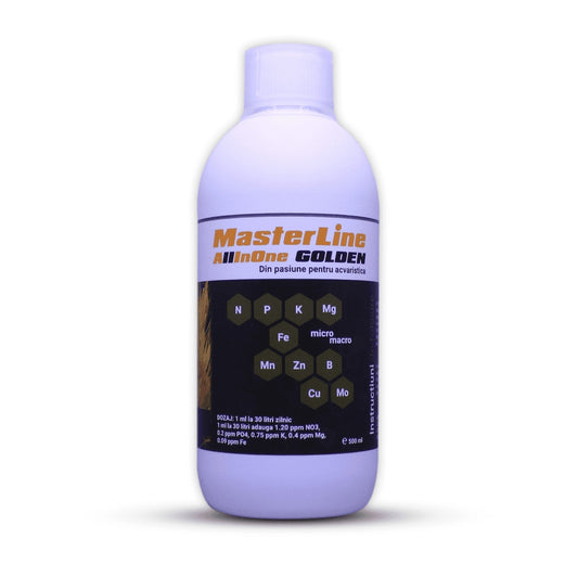Fertilizant pentru plante acvatice, MasterLine All In One Golden, 500 ml