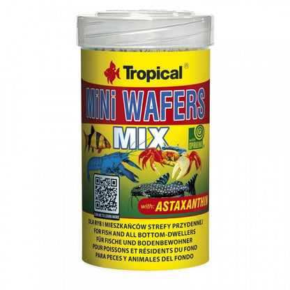 Élelmiszer pellet formájában egészségügyi halak számára, Tropical Mini Wafers Mix, 55 g