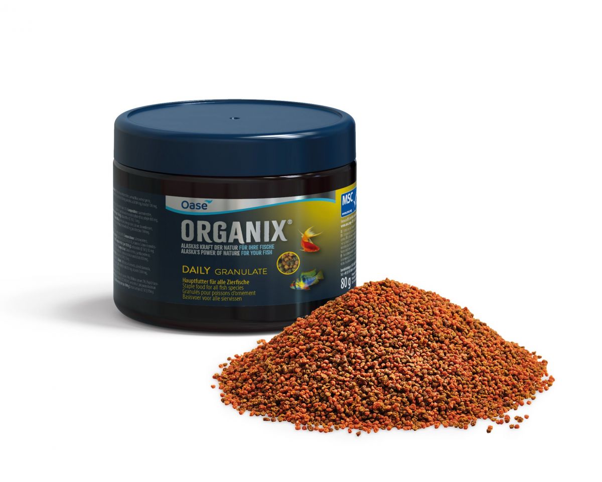 Granulált eledel díszhalaknak, ORGANIX Daily Granulated 150 ml / 80 g