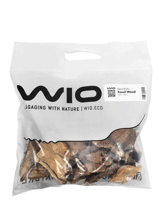 Akváriumok és terráriumok díszkövek, Wio, Fossil Wood Nano Rocks, 2 kg, 1-10 cm