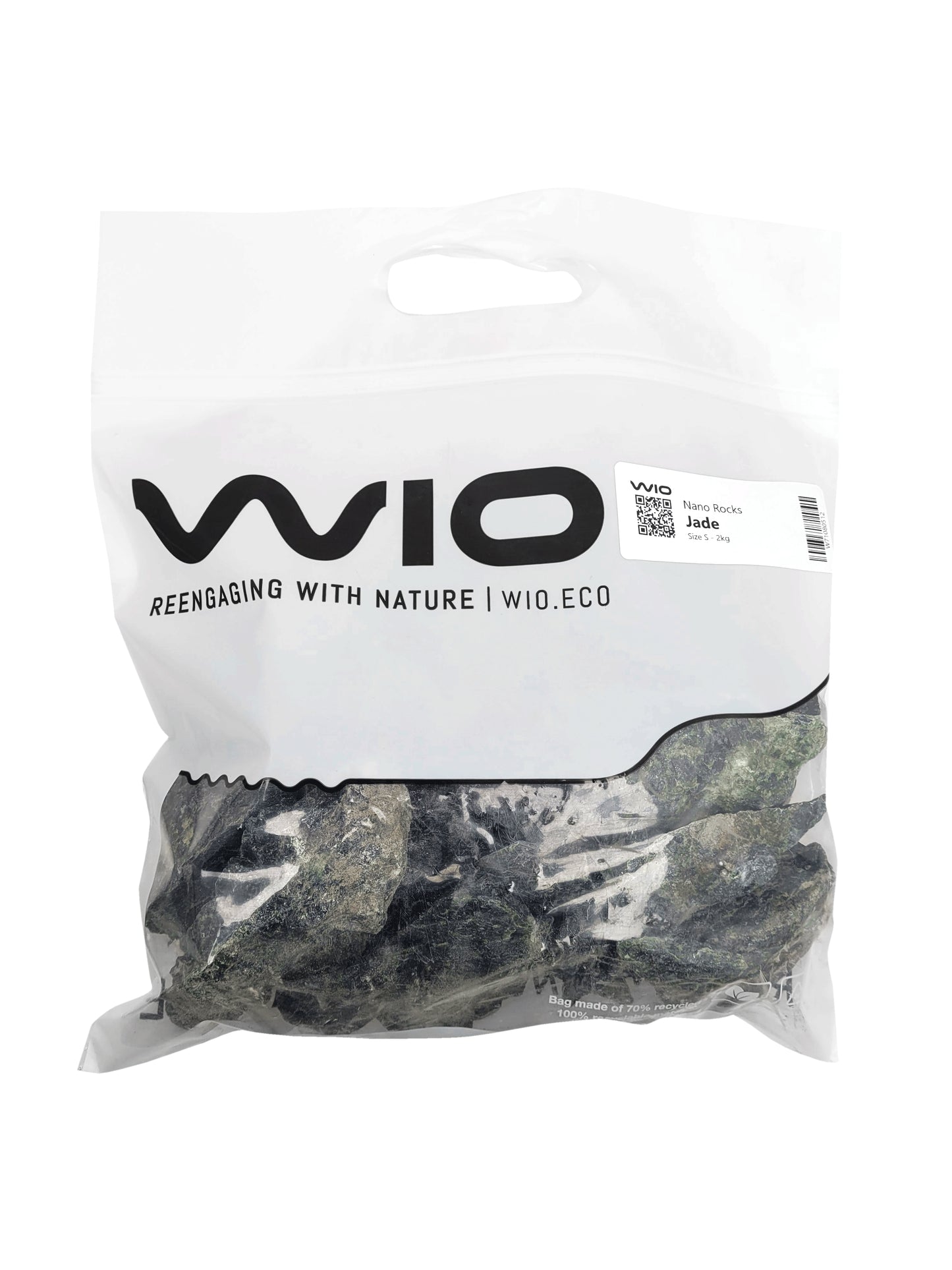 Díszítő kövek akváriumba és terráriumba, Wio, Jade Nano Rocks, 2 kg, 3-10 cm