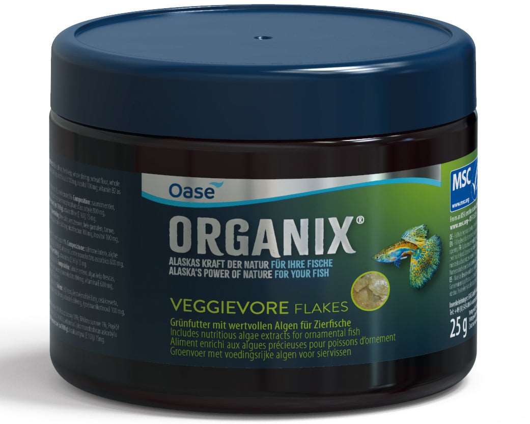 Hrana fulgi pentru pesti ierbivori, Oase, Organix Veggievore Flakes 40 g / 250 ml