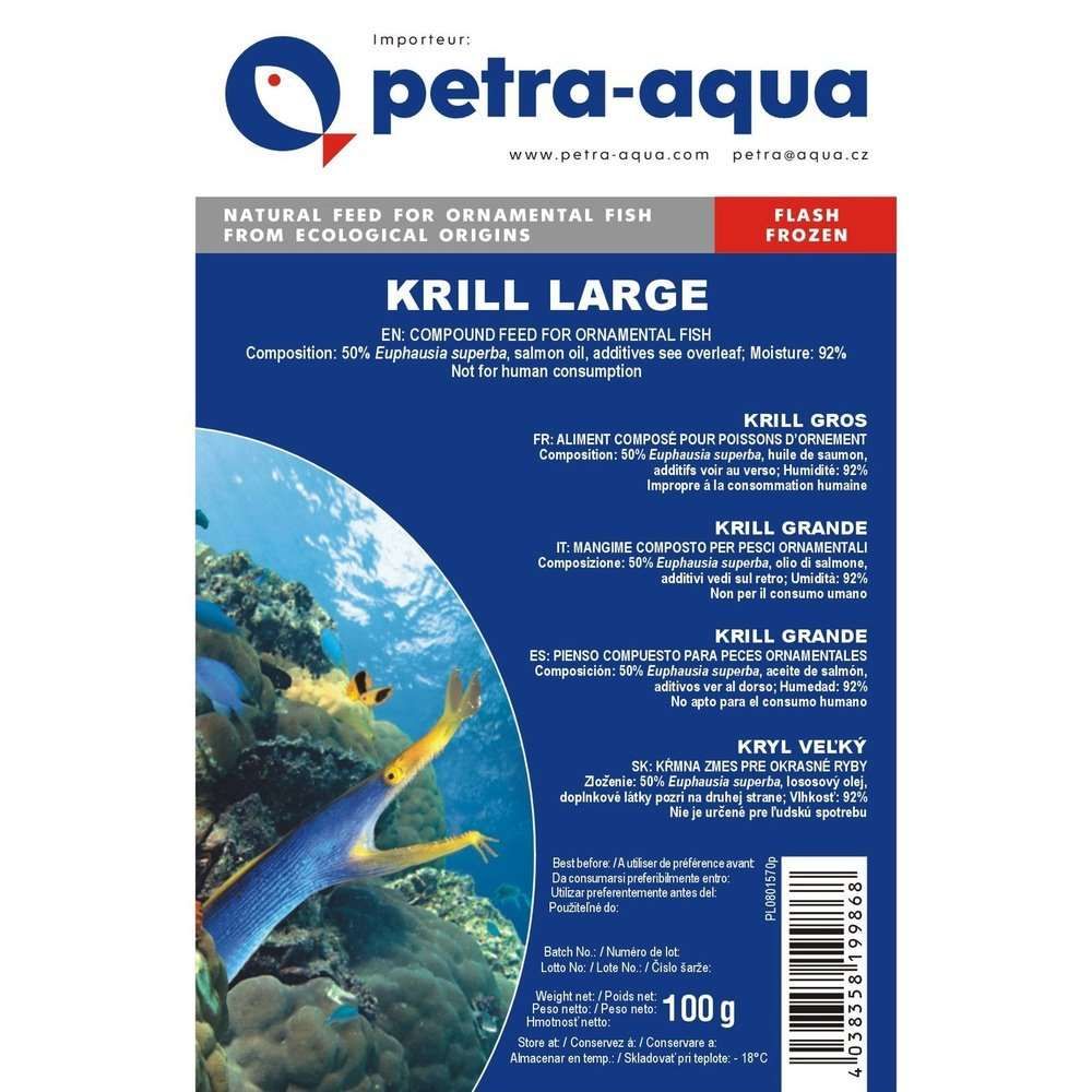 Fagyasztott eledel díszhalak számára, KRILL LARGE, blister 100g