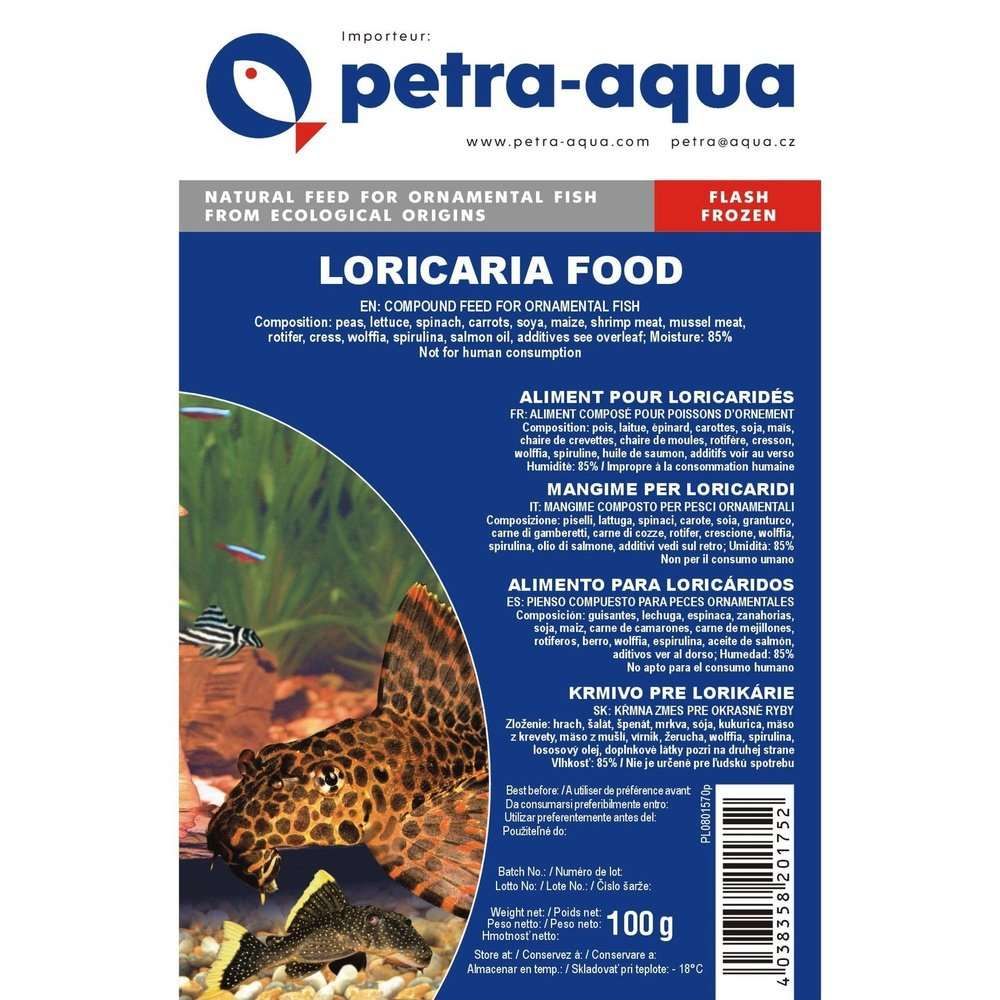 Fagyasztott eledel díszhalak számára, LORICARIA FOOD, blister 100 g